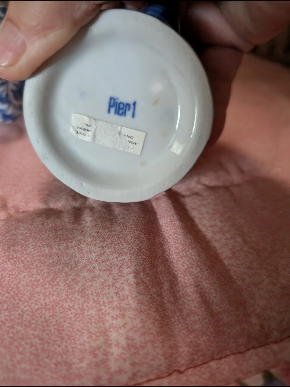 Pier 1 Blue and White Ceramic Mini Teapots